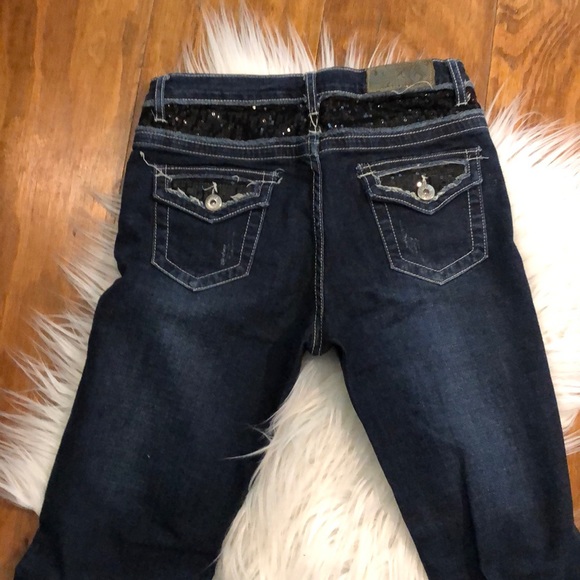 Boot cut jeans with sequins - Picture 4 of 4